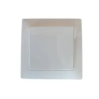 Intrerupator simplu + clapeta simpla + ornament 1 modul alb – solutie completa pentru control iluminat