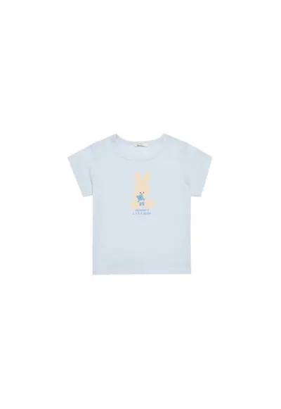 Tricou pentru fete 3I1XA1067 - Bumbac organic - Albastru - Albastru