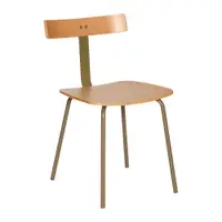 Scaun de dining verde/în culoare naturală stivuibil din metal Hock – Hübsch
