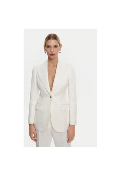 Sacou Dama - 305315359 - Bumbac - Viscoza - Alb - Alb