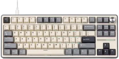 Tastatură mecanică Royal Kludge – R87Pro, Creamy, RGB, gri