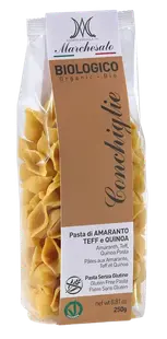 Paste Conchiglie din amarant, teff si quinoa fara gluten Bio, 250g, Marchesato