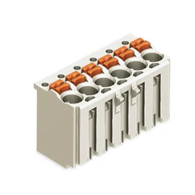1-conductor female plug; 1.5 mm²; Pin spacing 3.5 mm; 7-pole; 1,50 mm²; light gray