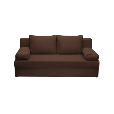 Canapea extensibila ANA, 3 locuri, cu lada depozitare, maro, 185x82x80 cm