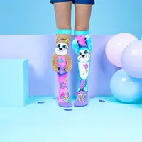 Șosete lungi colorate Madmia pentru fete Sloth 3-5 ani