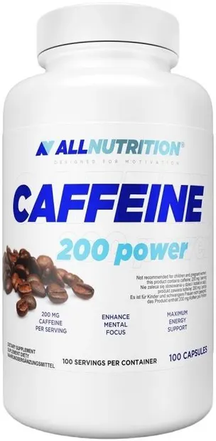 Caffeine 200 Power, 100 capsule, AllNutrition