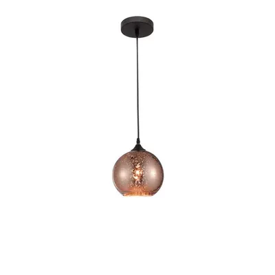 Lampa suspendata BLAZE Csusru Sticla Negru Metal LED E27 1x12 Wat 230 Volt IP20 Fara bec