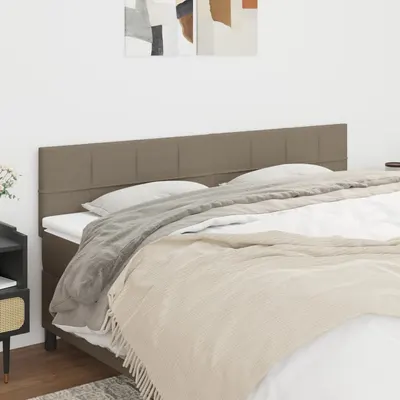 vidaXL Tăblii de pat, gri taupe, 160x5x78/88 cm, textil