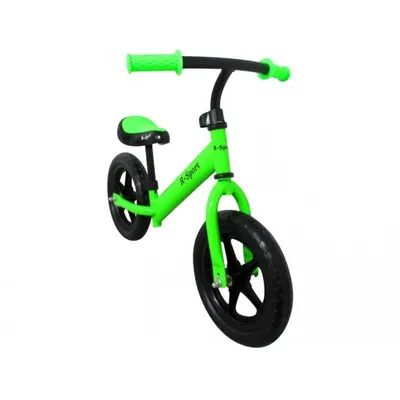 Bicicleta copii fara pedale R-Sport R7 verde 11 inch, cu roti din spuma Eva, varsta 2-5 ani, scaun si ghidon reglabile in inaltime, sarcina maxima pana la 35 kg