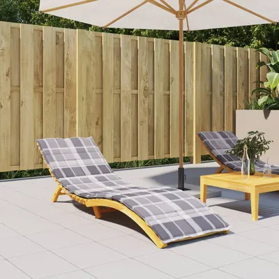 Gossi perna de sezlong, rosu carouri, 200x60x3 cm, textil oxford