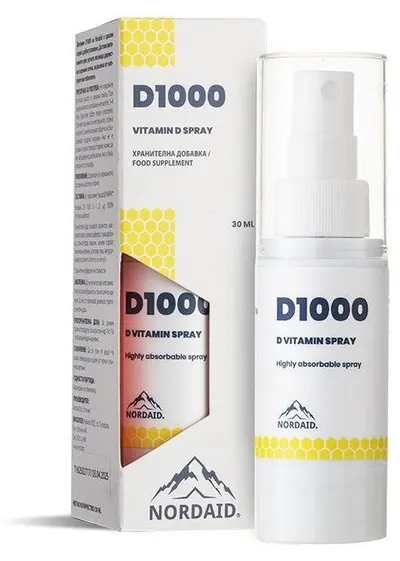 D3 1000 Spray oral, 1000 IU, 30 ml, Nordaid