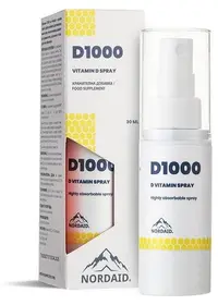 D3 1000 Spray oral, 1000 IU, 30 ml, Nordaid