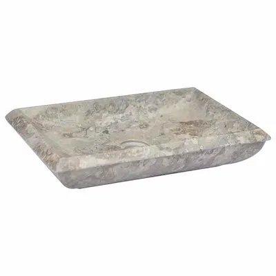 vidaXL Chiuvetă, gri, 50x35x10 cm, marmură