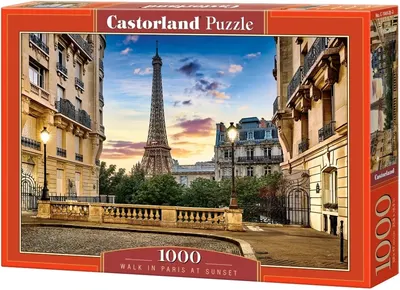 Puzzle Castorland din 1000 de piese - Plimbare în Paris la apus