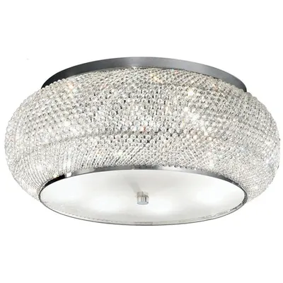 Plafoniera cu perle din cristal 10x40W Crom