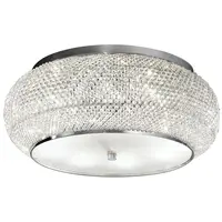 Plafoniera cu perle din cristal 10x40W Crom