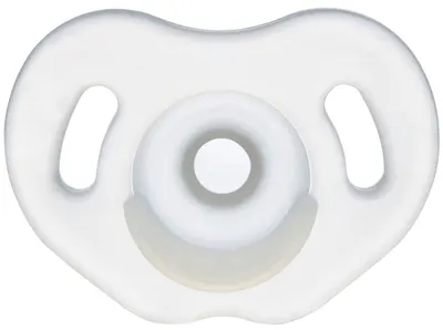 Suzetă de silicon Wee Baby, - Full Silicone, 0-6 luni, albă