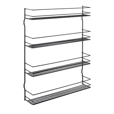 Organizator pentru mirodenii, de montat pe perete, din oțel inoxidabil – Metaltex
