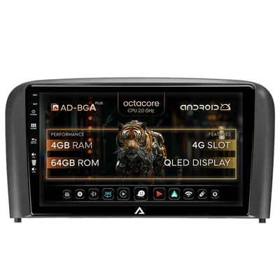 Navigatie Volvo S80 (1998-2004), Android, A-Octacore 4GB RAM + 64GB ROM, 9 Inch - AD-BGA9004+AD-BGRKIT404