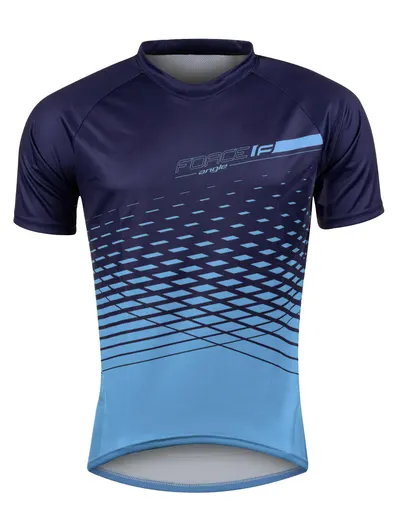 Tricou maneca scurta Force MTB Angle, albastru, XS
