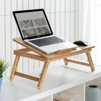 Masuta pliabila din lemn pentru laptop