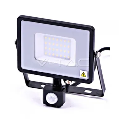 VT-30-S 30W 2400lm 3000K 230V IP65 black sensor