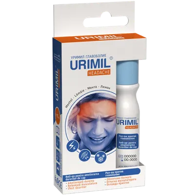 Urimil Headache roll-on impotriva durerilor de cap, Naturpharma | 15 ml