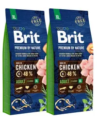 BRIT Premium By Nature Adult Extra Large XL hrana uscata caini adulti de talie foarte mare 30 kg (2 x 15 kg)