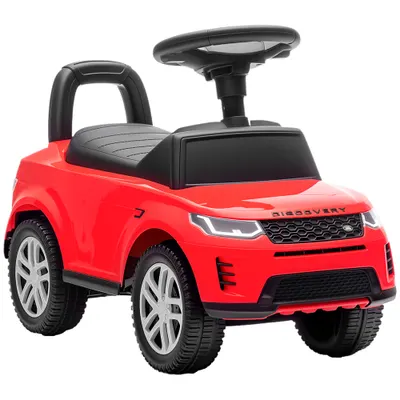 AIYAPLAY Mașinuță pentru Copii cu Licență Land Rover cu Claxon și Spațiu de Depozitare, 65,5x28x42 cm, Roșu | Aosom Romania