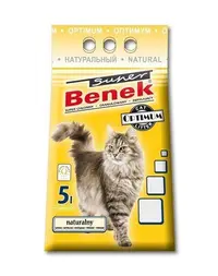 BENEK Super Optimum natural fara miros 5 l x 2 (10 l) Nisip pentru pisici