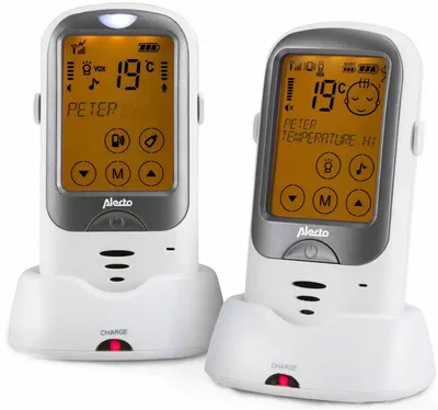 Monitor pentru copii Alecto cu rază lungă de acțiune - DBX-68, alb