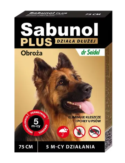 Sabunol PLUS, Zgarda Antiparazitara Caini 26-50 kg (75cm)