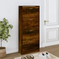 Gossi pantofar, stejar fumuriu, 63x24x147 cm, lemn compozit