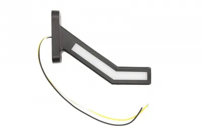 Lumina clarificare dreapta, portocaliu rosu alb, LED, suprafata, lungime cablu 400mm, cu brat lung, 12 24V (indicator dinamic; tip: neon; cu functie de semnalizator spate)