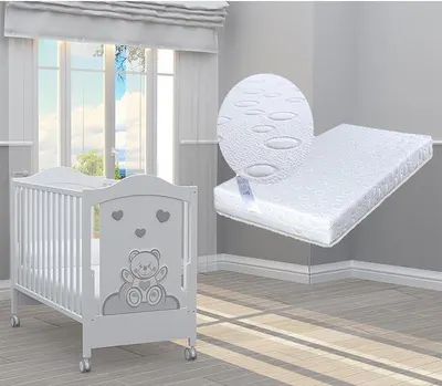 Pătuț Bambino Casa - Dolce Mio Grigio + cadou saltea Primavera Baby Luxe