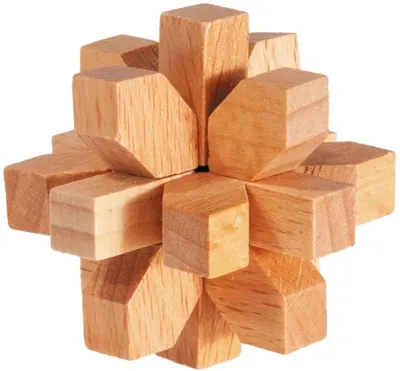 Puzzle logic 3D din lemn Fridolin - Cristal