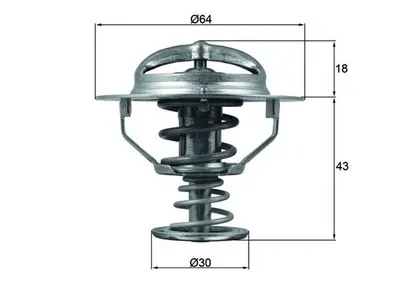Termostat Lichid Racire (82 C) Potrivit Volvo S80 Ii, Xc90 I; Chrysler Cirrus, Sebring, Stratus; Dodge Stratus; Honda Cr-V Iii; Hyundai Coupe Ii, Equus Centennial 2.0-5.6 08.92