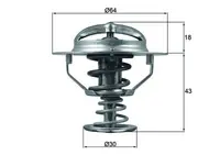 Termostat Lichid Racire (82 C) Potrivit Volvo S80 Ii, Xc90 I; Chrysler Cirrus, Sebring, Stratus; Dodge Stratus; Honda Cr-V Iii; Hyundai Coupe Ii, Equus Centennial 2.0-5.6 08.92-
