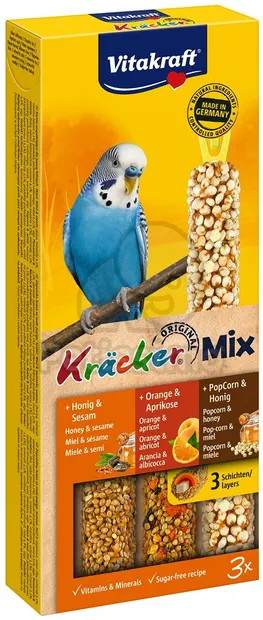 Vitakraft Baton Perus Trio Mix Miere/Caise/Popcorn 3 buc 90 g
