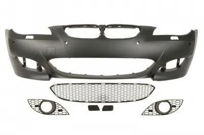 Bara (Fata, M-PAKIET, cu grilaj, cu orificii lampa ceata, spalator faruri, senzori parcare, grunduit) potrivit BMW 5 (E60) 07.03-02.07