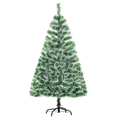 HOMCOM Brad Artificial de Crăciun cu 416 Crengi, Brad de Crăciun din PET cu Bază Metalică, Ø75x150 cm, Verde | Aosom Romania