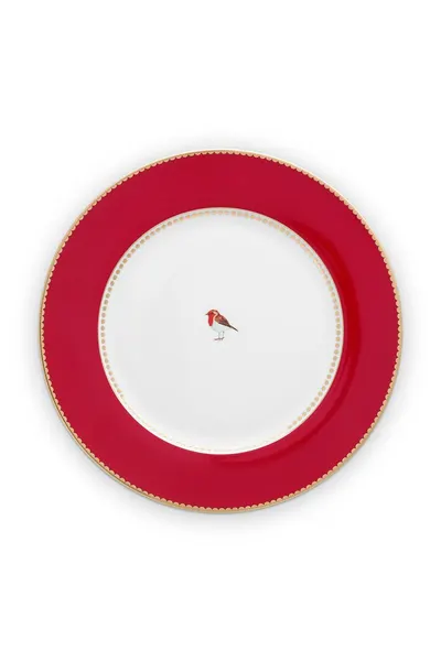 Farfurie din porțelan, Pip Studio, Red, 21cm, colecția Love Birds