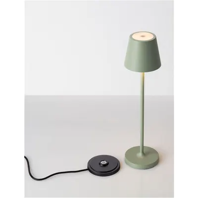 Lampa podea PETIT Nisipiu Olive Verde Aluminiu LED 2 Wat 3.7 Volt 101Lm 3000K IP54 Intrerupator On/Off USB wire