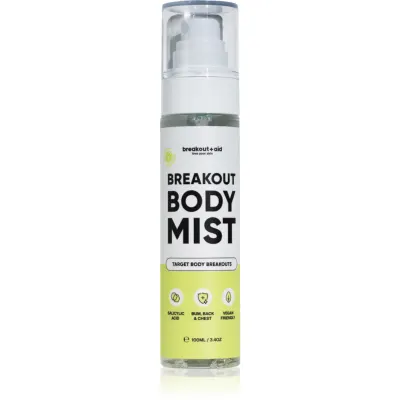 breakout + aid Body Mist spray de corp cu niacinamidă și acid salicilic impotriva acneei 100 ml