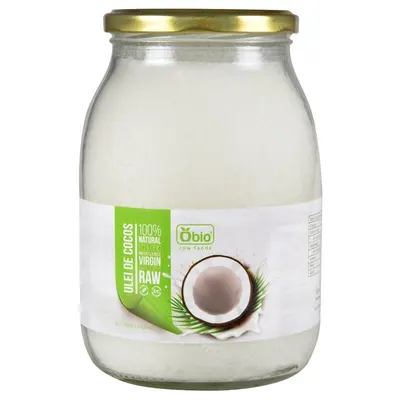 Ulei de cocos bio presat la rece 1000ml/920g Obio