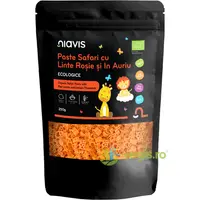 Paste Safari cu Linte Rosie si In Auriu fara Gluten Pentru Copii Ecologice/Bio 250g