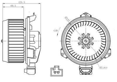 Ventilator habitaclu potrivit SUBARU TREZIA; TOYOTA URBAN CRUISER, VERSO S, YARIS 1.0-1.4D 01.09