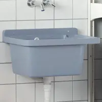 Gossi chiuveta lavoar pentru montare pe perete gri 50x35x24 cm rasina