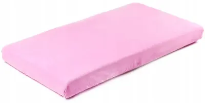 Cearșaf de bumbac pentru bebeluși cu elastic Sensillo - Jersey, 140 x 70, roz