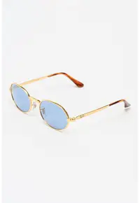 Ochelari de soare ovali unisex cu logo A$AP ROCKY - Auriu/Maro